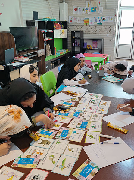 Girls brainstorming in a classroom